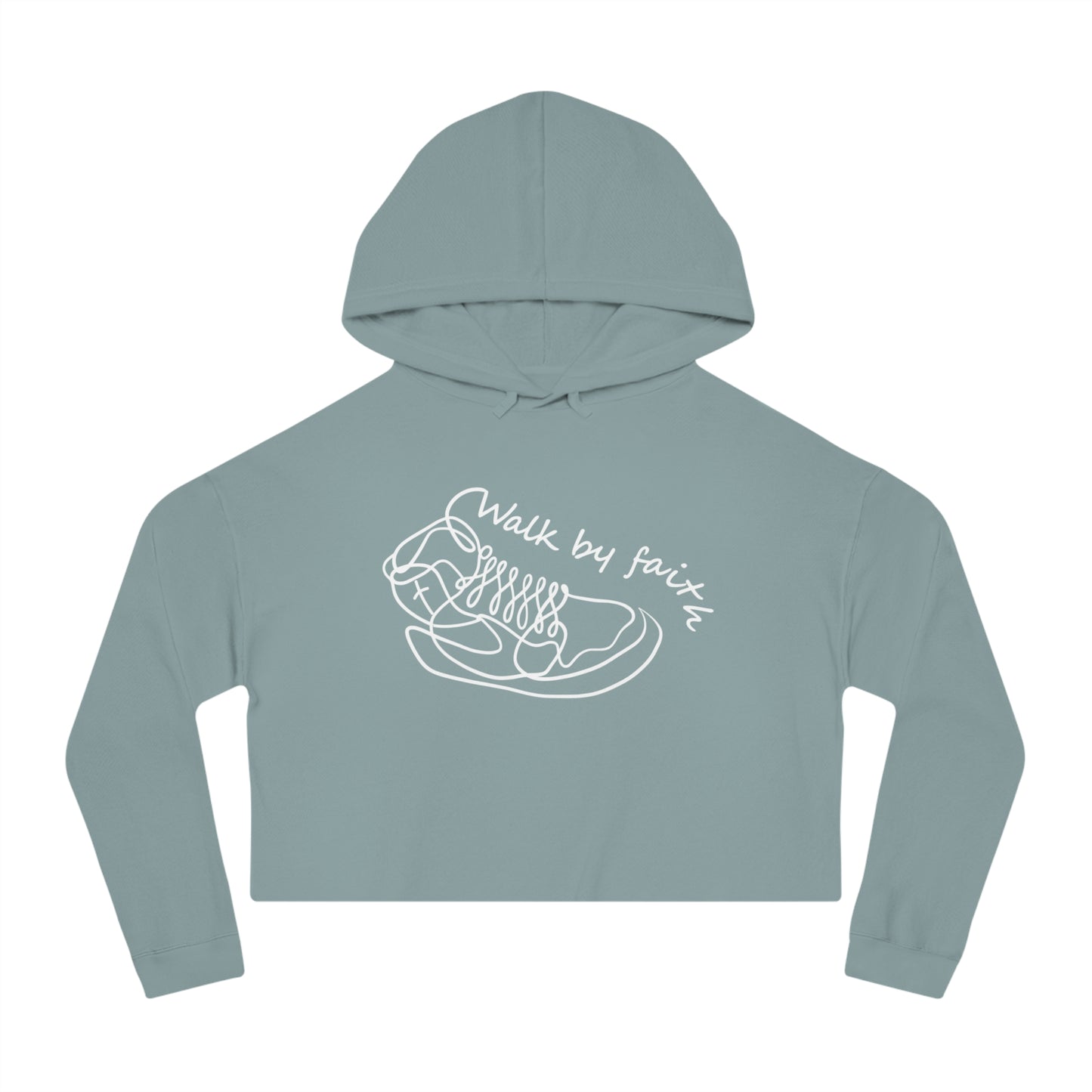Walk by Faith - Stylish Faith-Inspired Women's Crop Hoodie