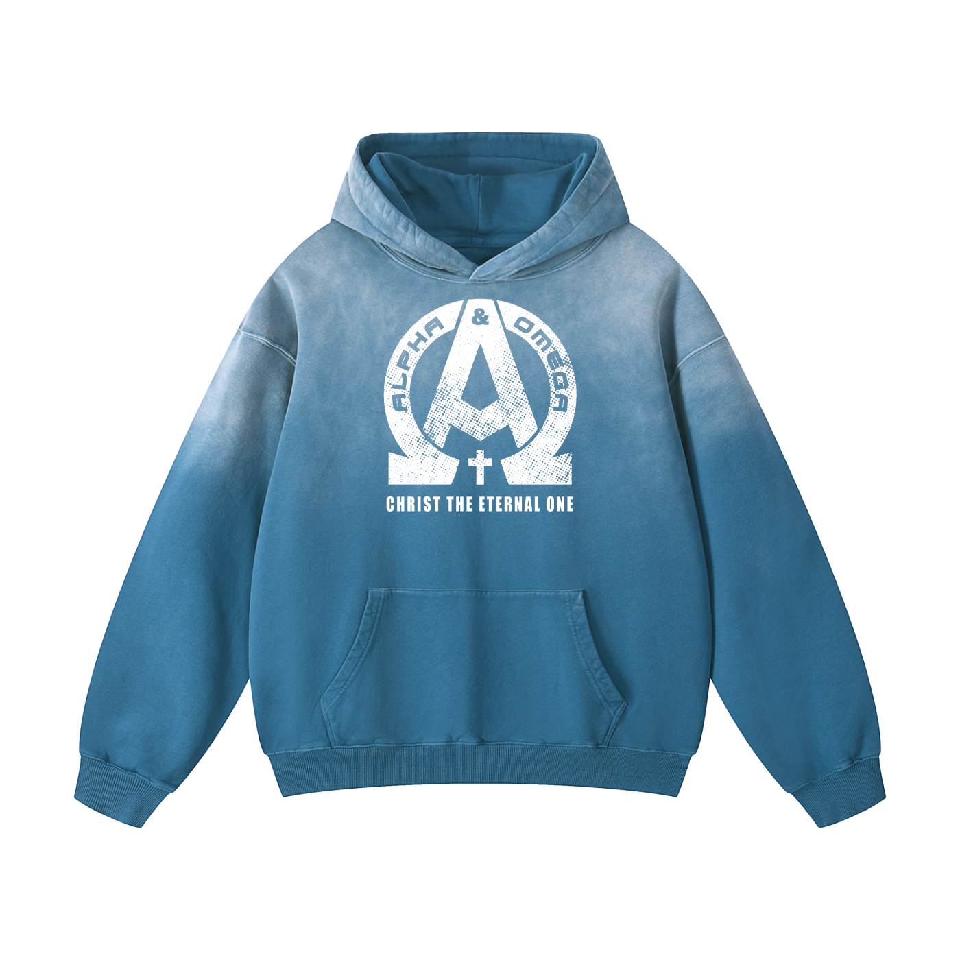 Alpha & Omega - Heavyweight Sunfade Oversized Hoodie