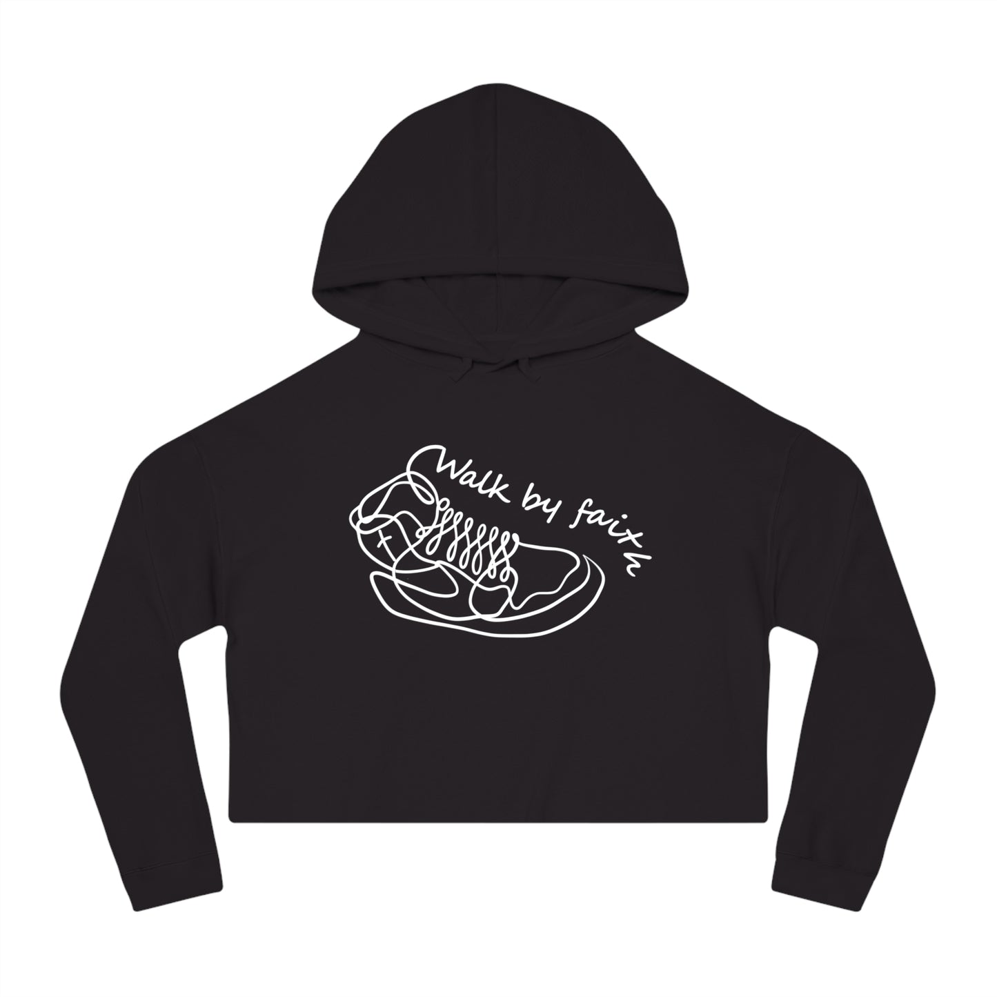 Walk by Faith - Stylish Faith-Inspired Women's Crop Hoodie