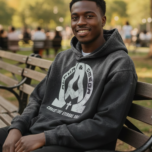 Alpha & Omega - Heavyweight Sunfade Oversized Hoodie