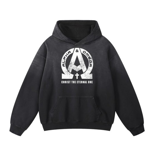 Alpha & Omega - Heavyweight Sunfade Oversized Hoodie