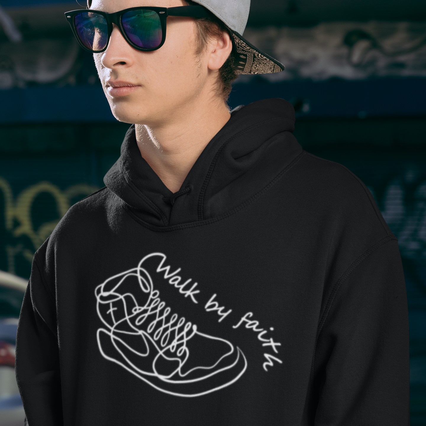 Walk By Faith - Streetwear Unisex Fleece Hoodie